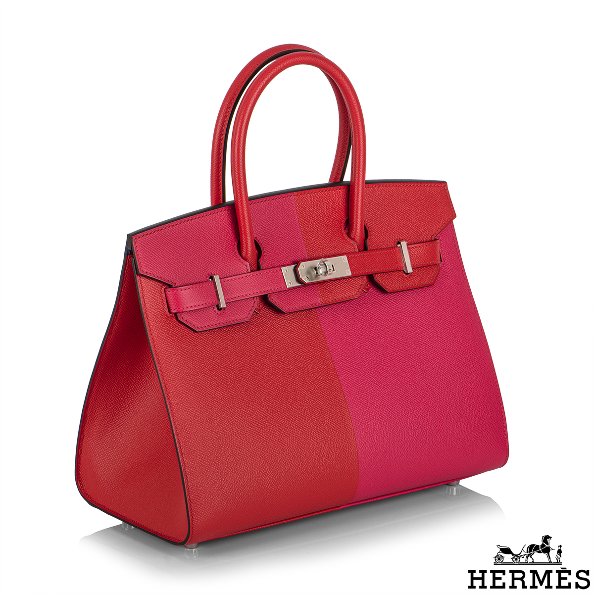 Birkin Sellier Casaque” Premium Birkin with special edition box and dust  bag （Blue indigo/Rouge sellier/Rose texas）